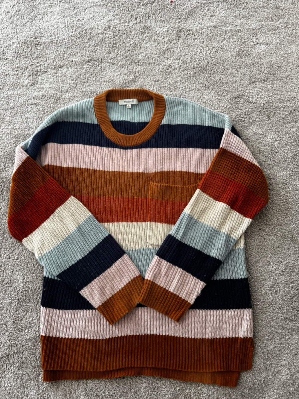 Madewell M Crewneck Sweater striped sweater